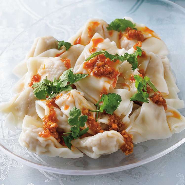 つるっとした水餃子