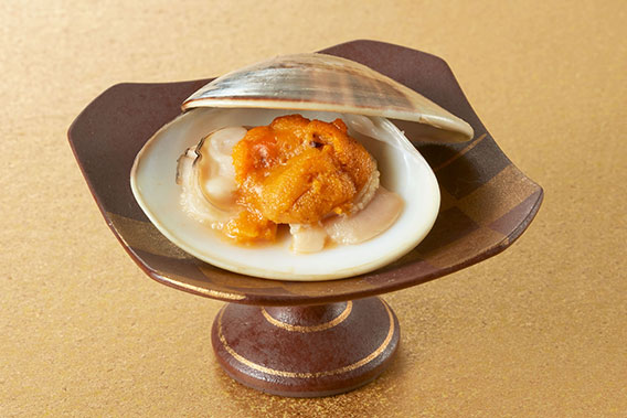 画像：蛤うに焼き