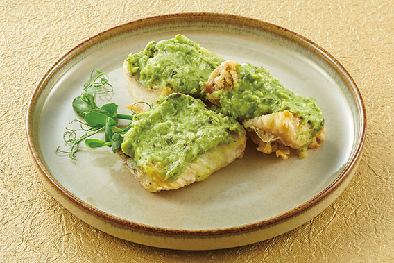 画像：マトウダイのソテーレモン風味のジェノベーゼ